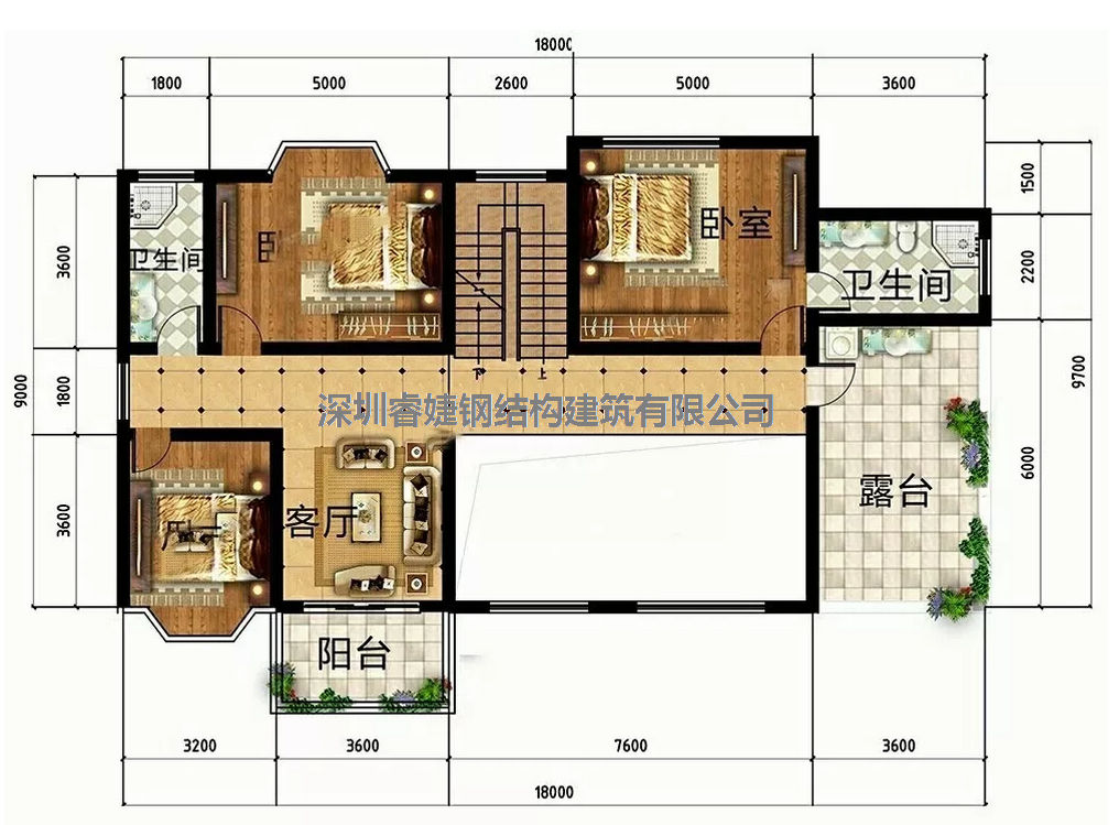 推薦一套：帶柴火房和車庫的鋼結(jié)構(gòu)別墅，美觀又實用(圖3)