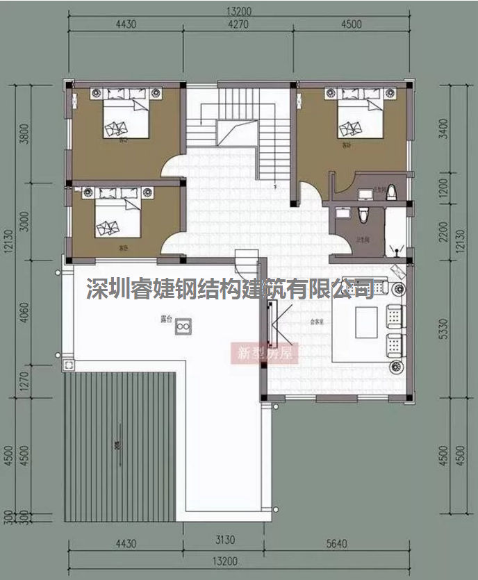 五套鄉(xiāng)間別墅小戶(hù)型，2層5臥室?guī)к?chē)庫(kù)，超級(jí)經(jīng)濟(jì)實(shí)惠（帶設(shè)計(jì)圖）(圖3)