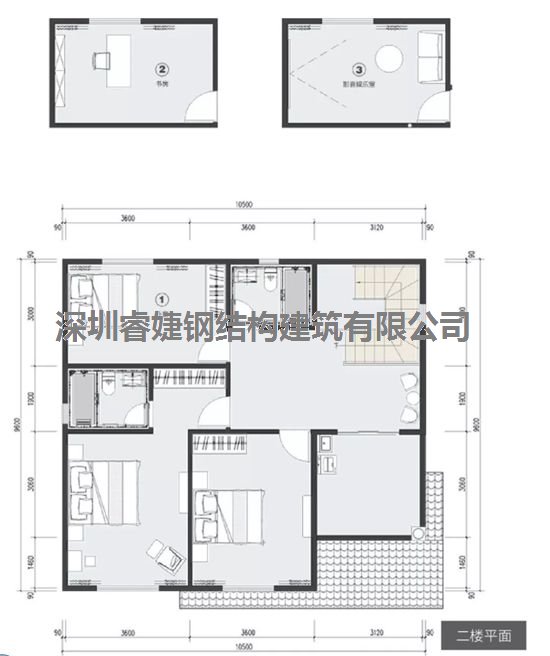 精品小別墅設(shè)計 186㎡ 4室3廳1廚3衛(wèi)1露臺 時尚內(nèi)裝(圖4)