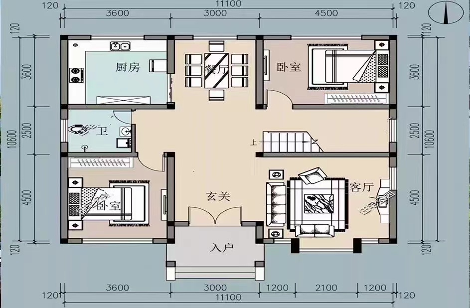 2套占地120平二層輕鋼別墅，外觀大方布局合理，30多萬(wàn)就能建！(圖2)