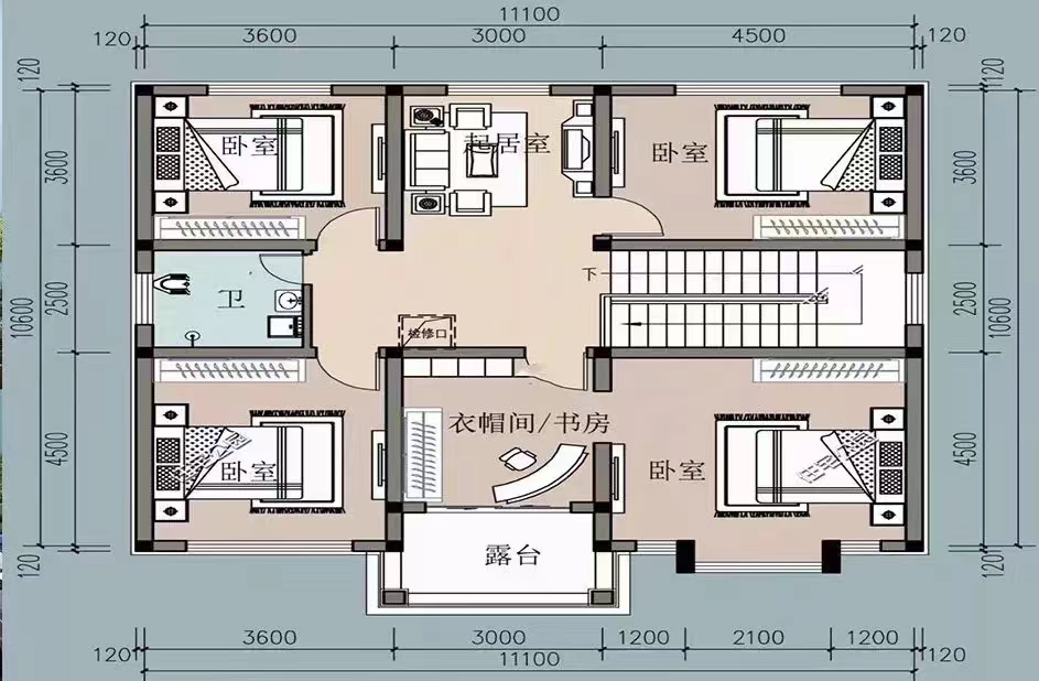 2套占地120平二層輕鋼別墅，外觀大方布局合理，30多萬(wàn)就能建！(圖3)